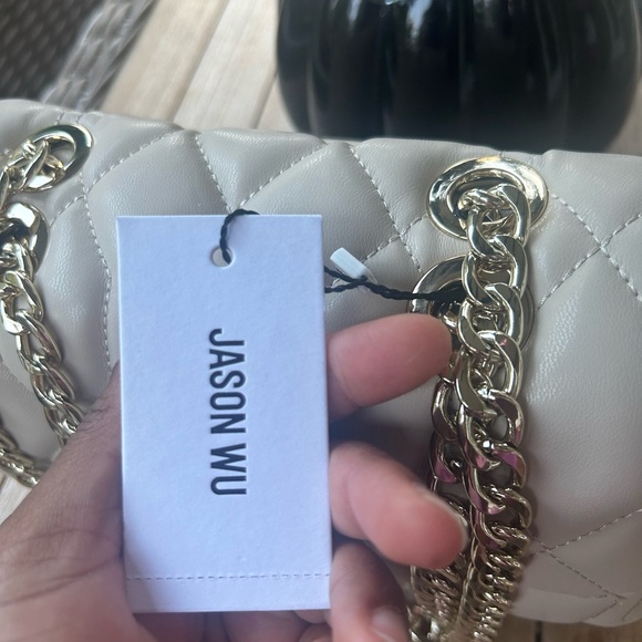 Jason Wu Small Quilted Vegan Leather Shoulder Bag in color light sandstone - Picture 8 of 8